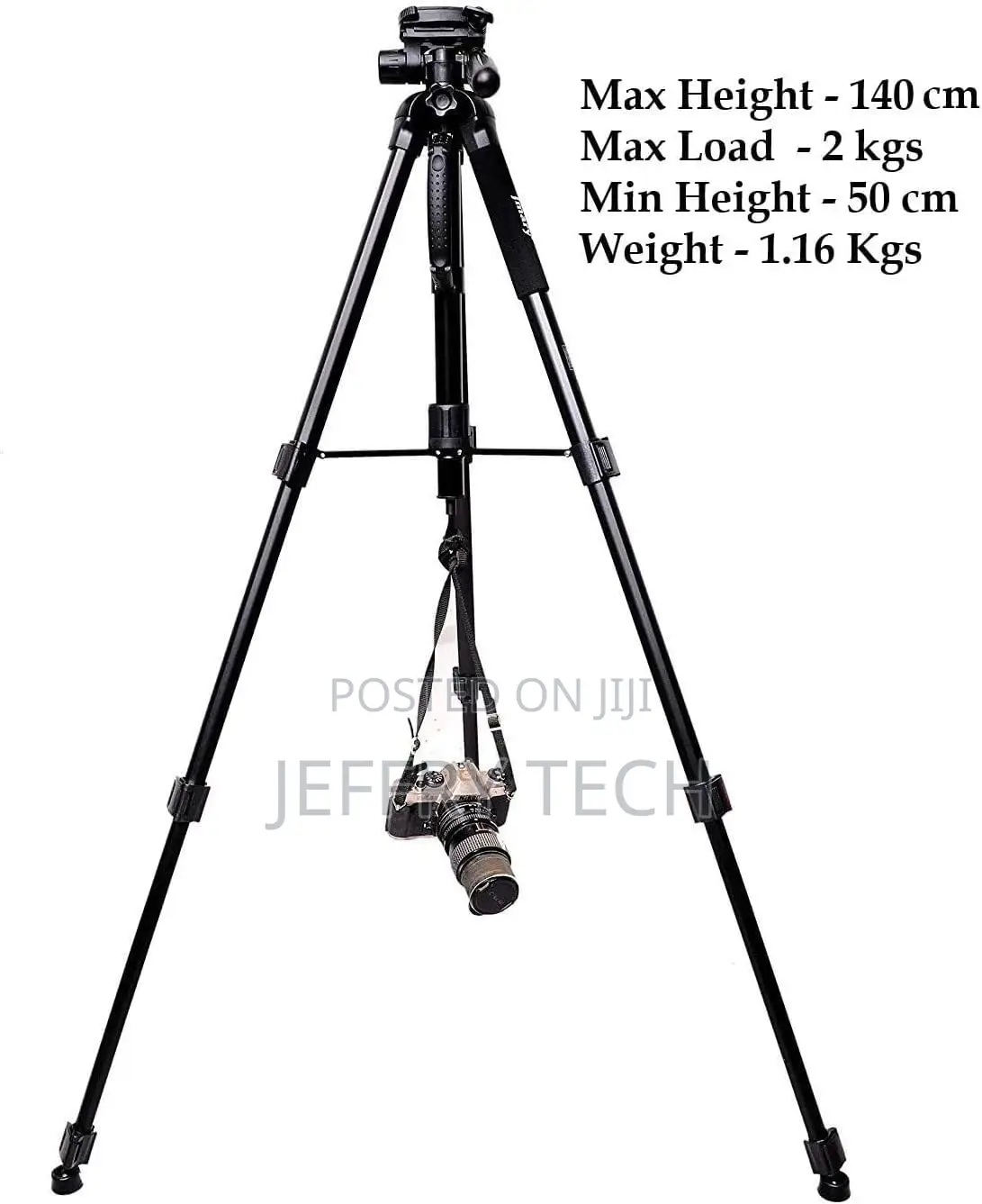 Jmary KP-2234 Professional Camera Tripod - Black (Black)