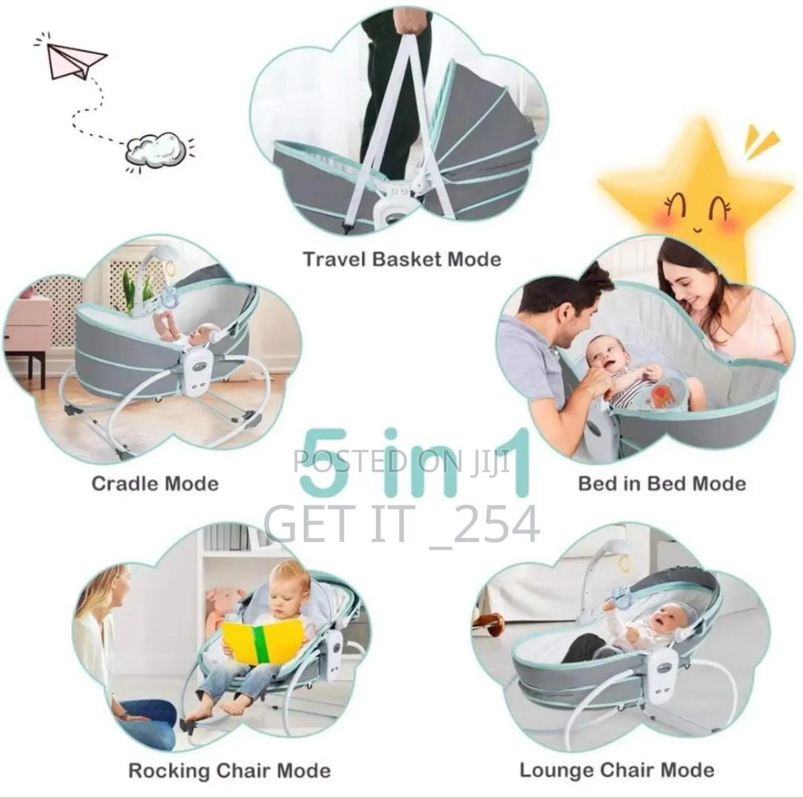 Multifunction Rocking Chair for Smoothing Baby to Sleep