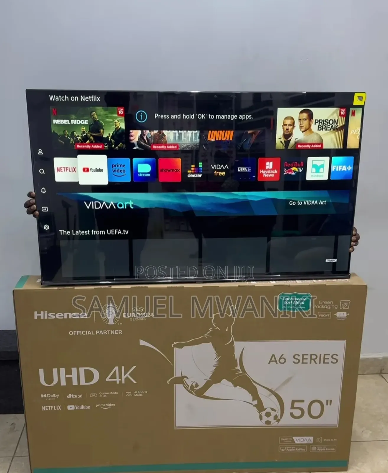Hisense 50" Smart Uhd Frameless Tv- Bluetooth (New Model)