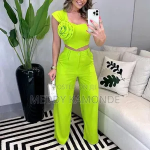 Luminous Green Trouser Suit