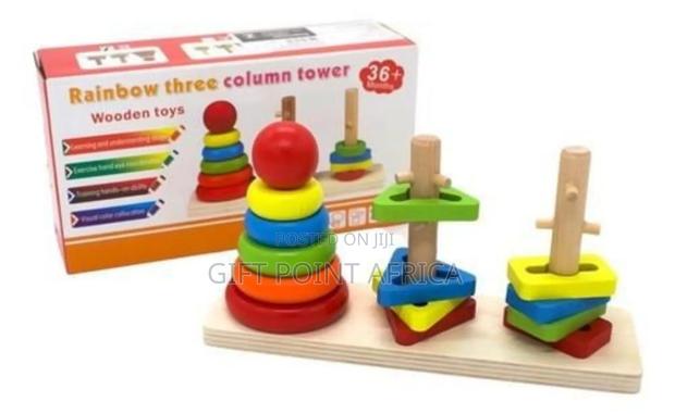 A Three Column Wooden Montessori for Kids