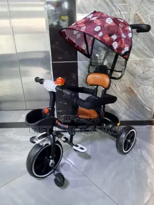 Three Wheels Push Handle Tricycle With Shade (Canopy)