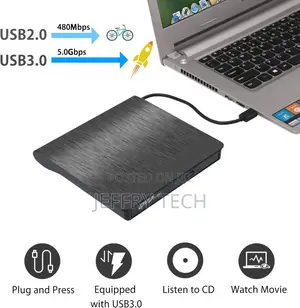 External CD/DVD Drive for Laptop, USB 3.0 Portable DVD CD+/-