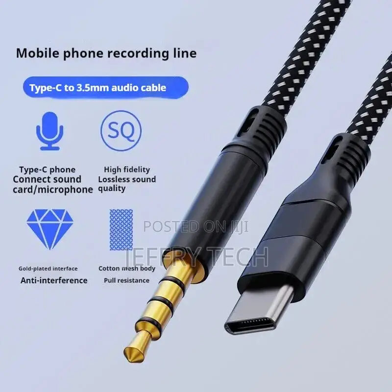 Suitable for Type-C to 3.5 Car AUX Speaker Live K Singing Ca