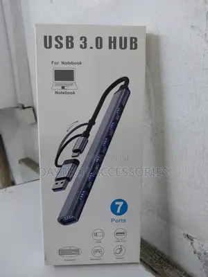 Superspeed 7-Port Usb-C/Usb 3.0 Hub, Gray