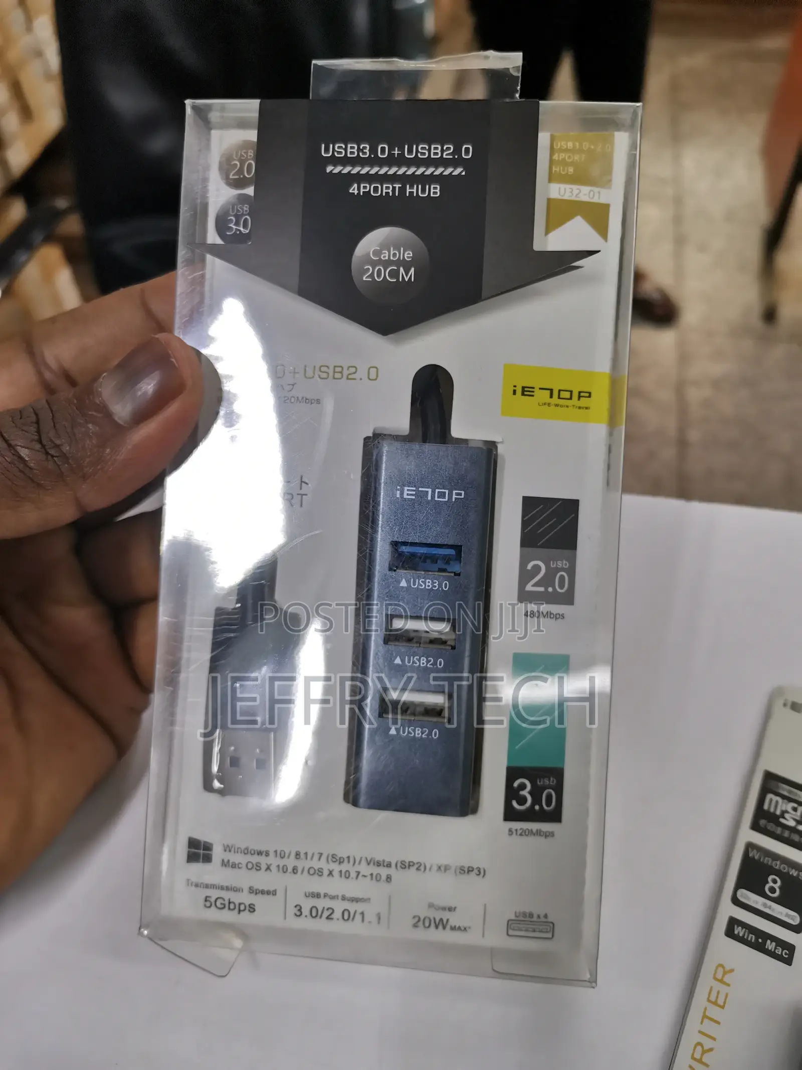 IETOP Metal Paint USB3.0 2.0super Speed 4port HUB