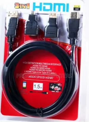 3in1 HDMI Cable to Mini Micro HDMI Adapter Cable