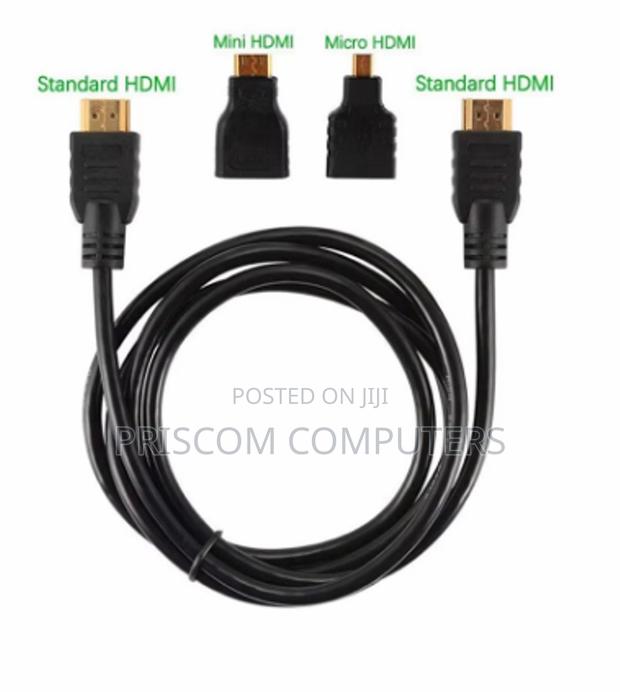 3in1 HDMI Cable to Mini Micro HDMI Adapter Cable