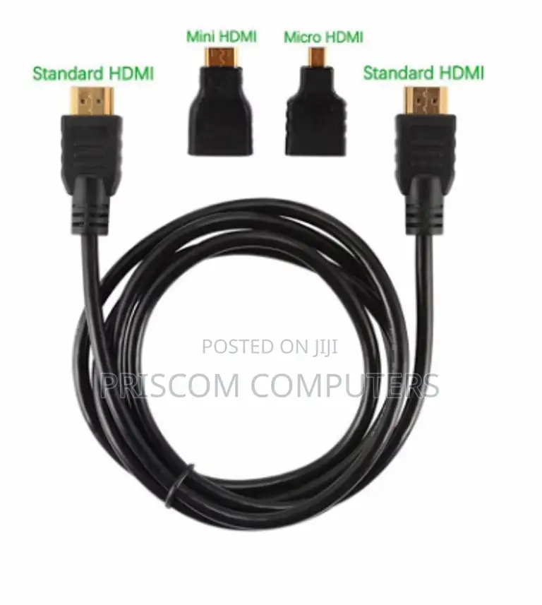 3in1 HDMI Cable to Mini Micro HDMI Adapter Cable