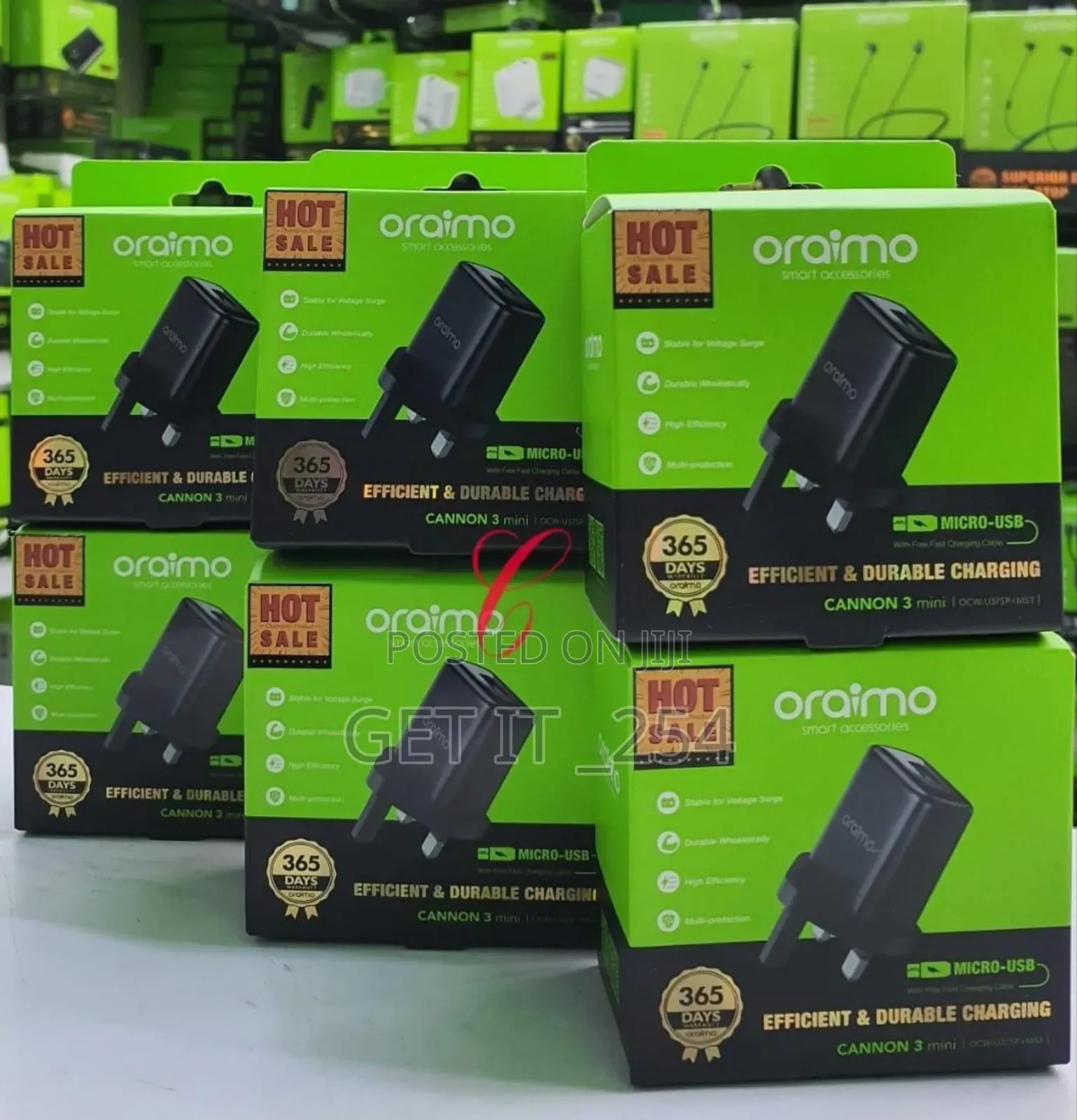 Oraimo Cannon 3 Mini U37SP+M53 6W Micro USB Chargers at *2