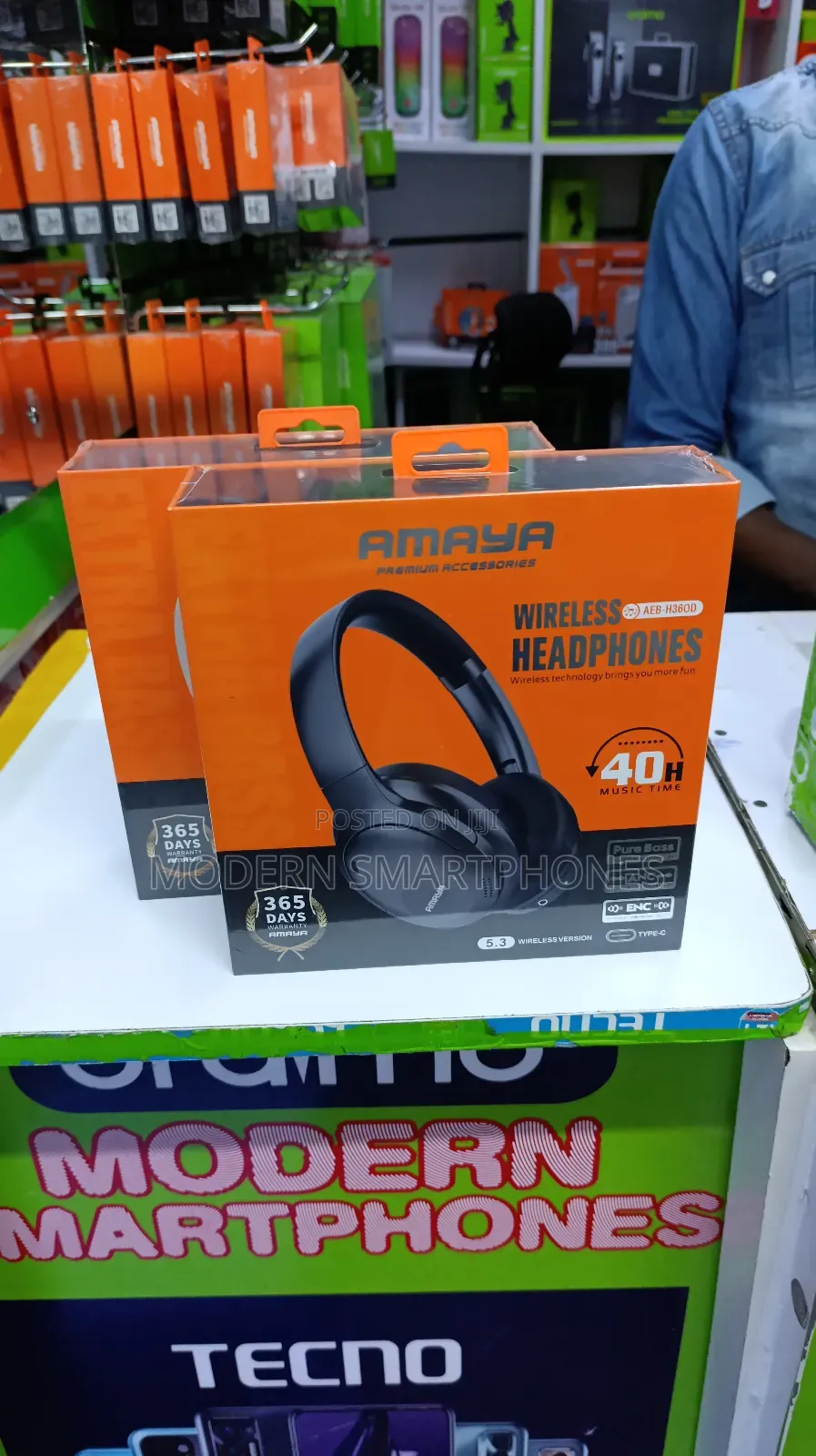 Amaya AEB-H360D (ANC) Wireless Bluetooth Headphones
