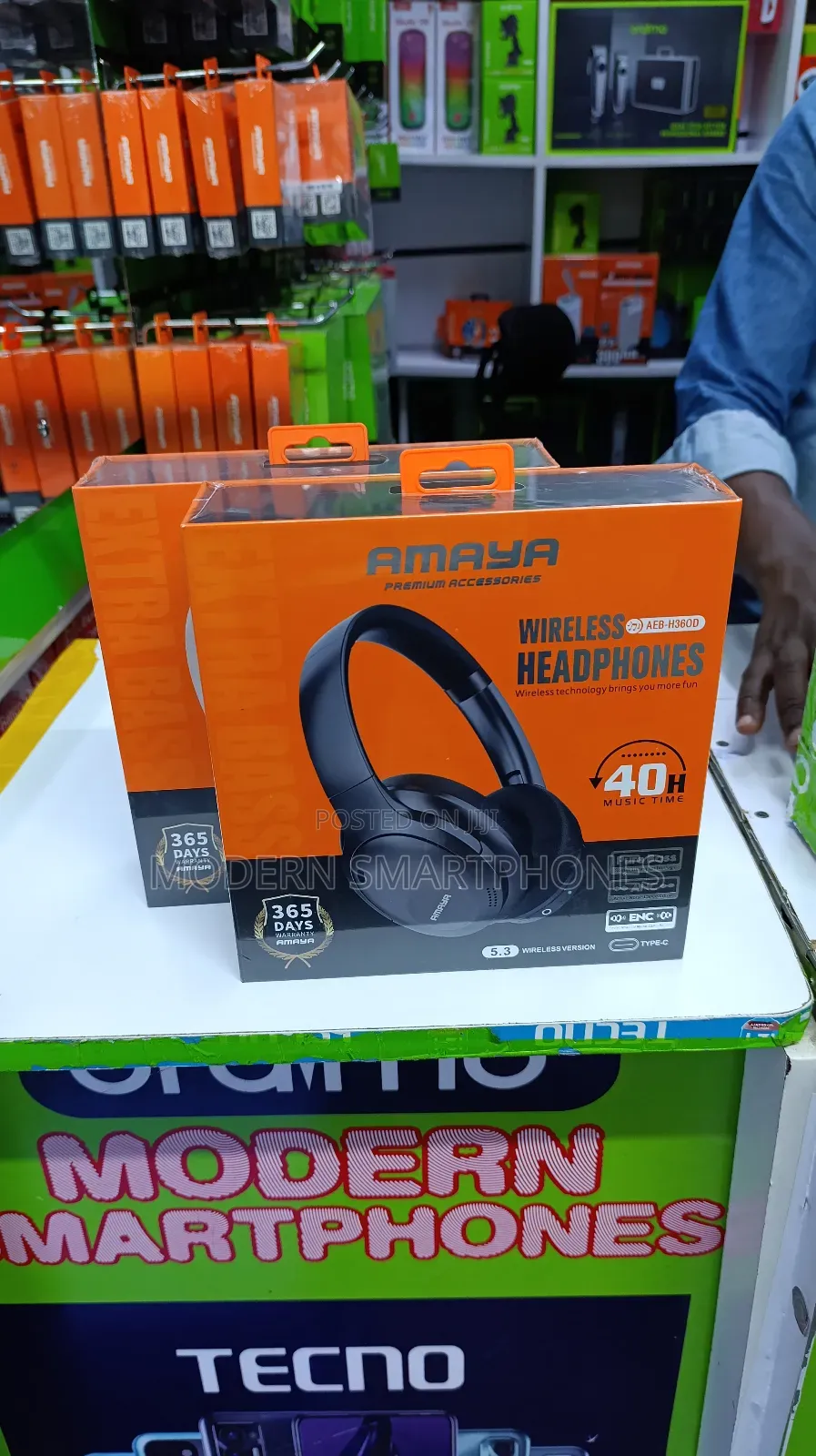 Amaya AEB-H360D (ANC) Wireless Bluetooth Headphones