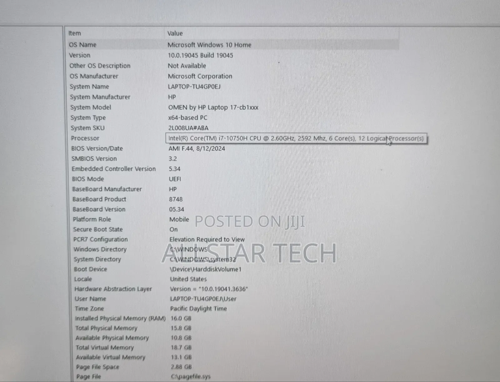 Laptop HP Omen 17 16GB Intel Core I7 SSD 512GB