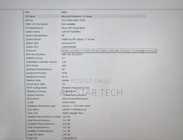 Laptop HP Omen 17 16GB Intel Core I7 SSD 512GB - thumbnail 4