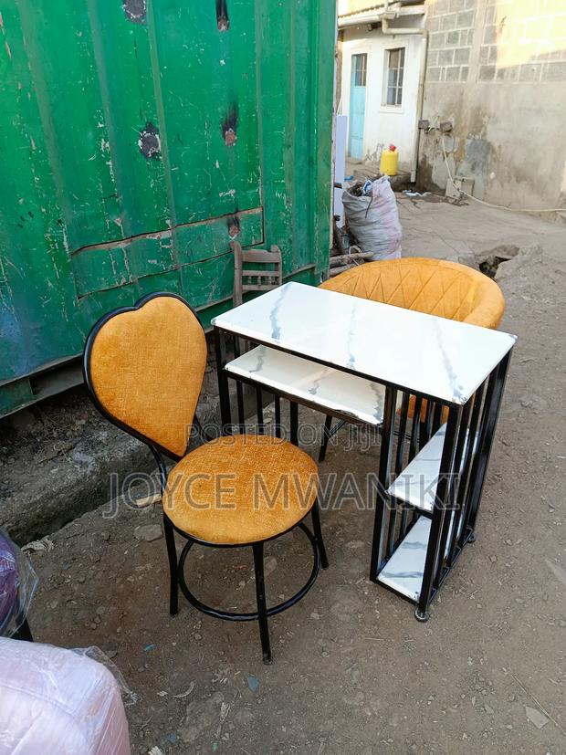 Manicure Set Gold Seats, With Marble Table  - main view