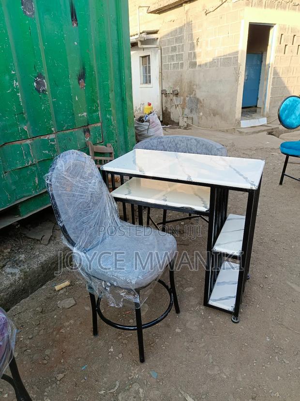 Manicure Set , Grey Seats and Marble Table  - main view