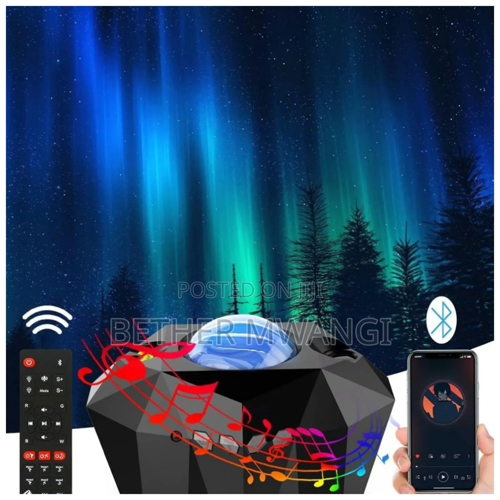 Northern Light Star Lamp With Bluetooth Speaker