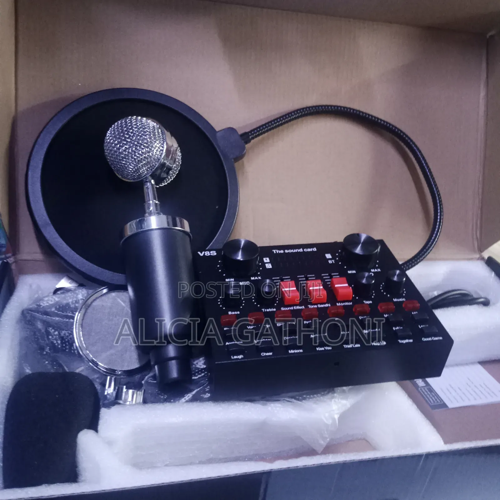 Vocal Condenser Microphone With Sound Card