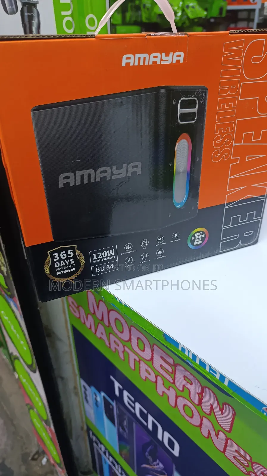 Amaya BD34 Wireless Bluetooth Speaker + 2 Microphone