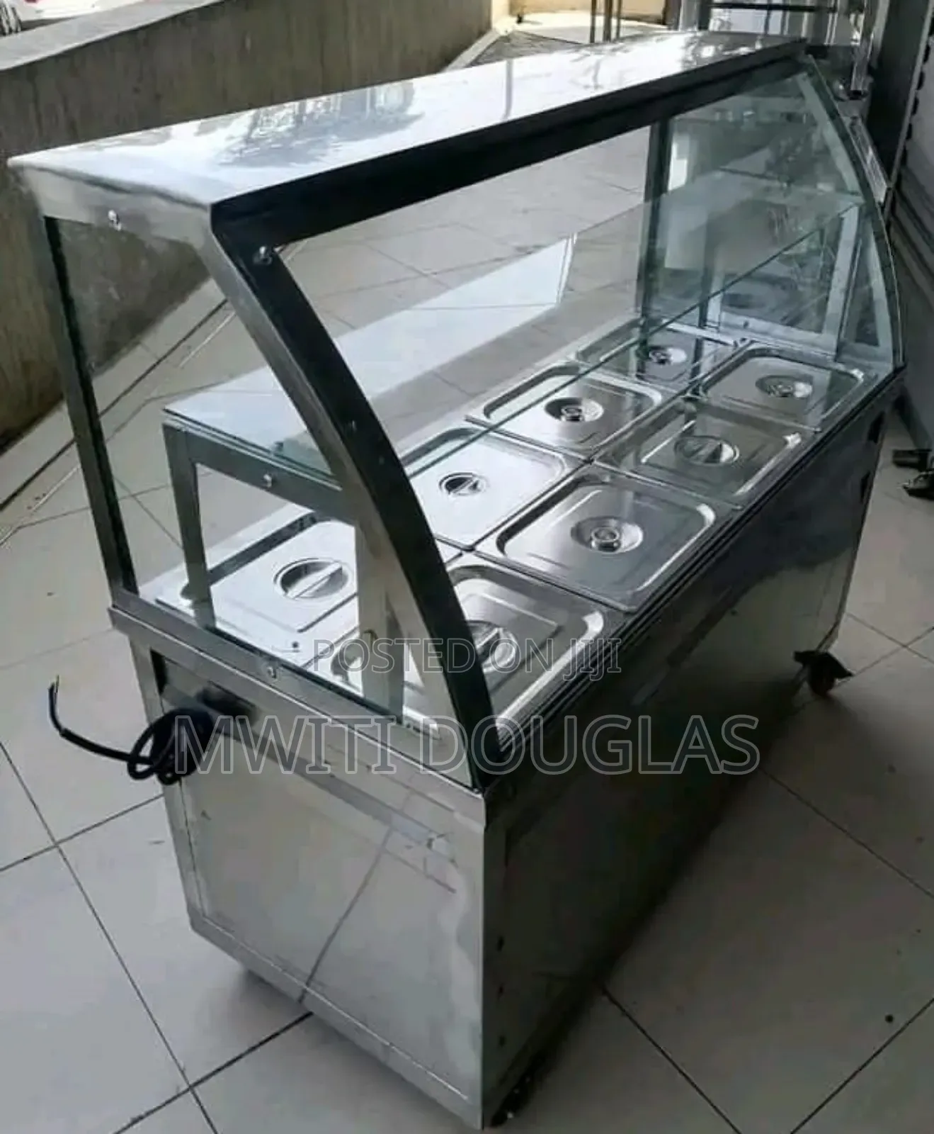 Pure Stainless Steel Food Warmer Display