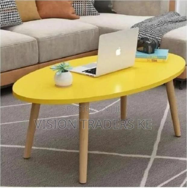 Yellow Shee Oval Coffee Table