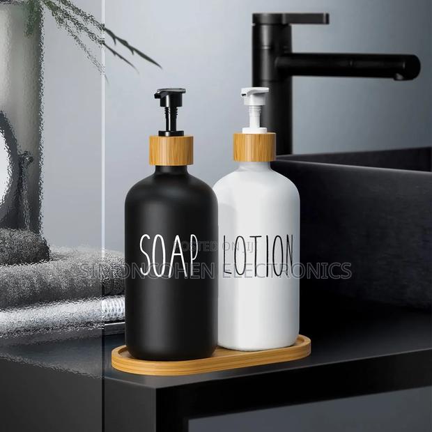 3in1 HANDS,DISHES,SOAP-LOTION Refillable Ceramic Bottle - main view
