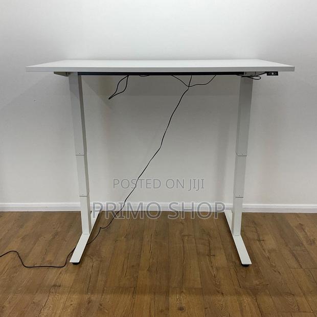 Standing Desk; White 1400mm Height Adjustable Desk - thumbnail 5