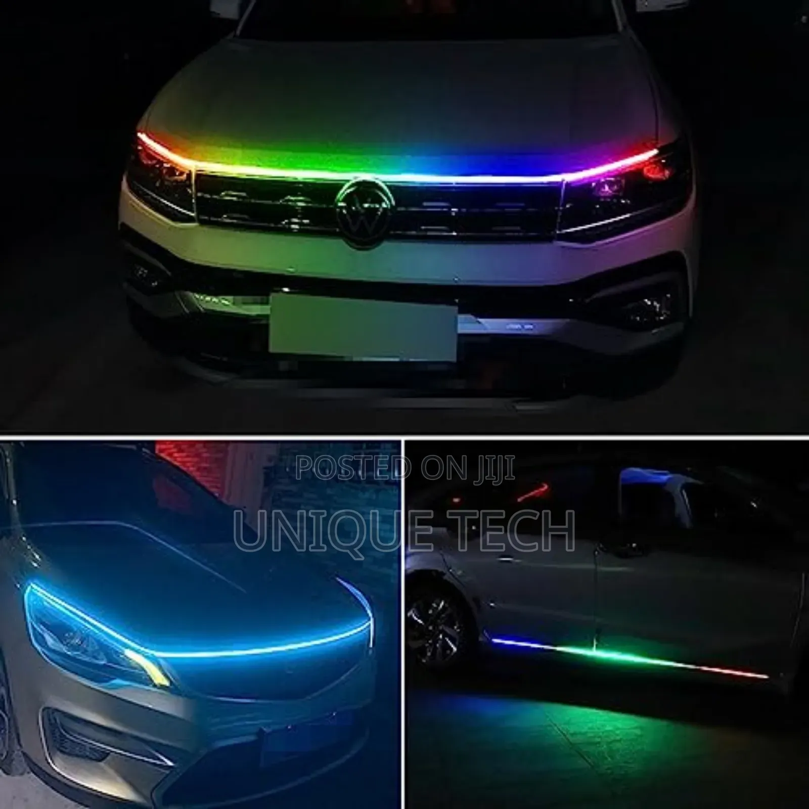 Customizable LED Hood Strip for Cars
-Multi Coloured