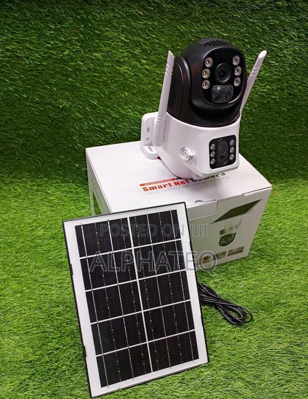 4G Simcard Dual Lens Outdoor Solar Camera Color Night Vision