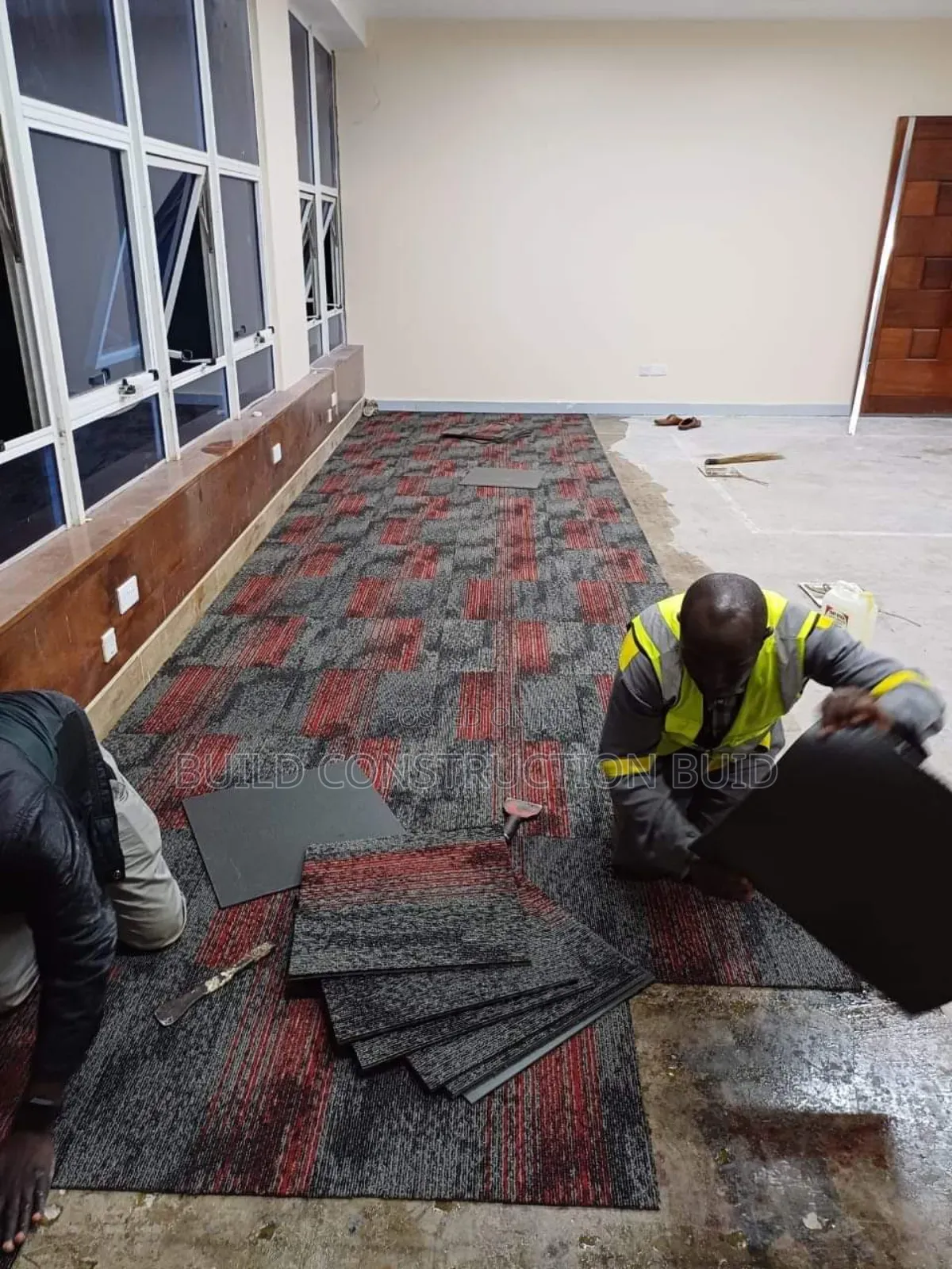Coloured Office Carpet Tiles.