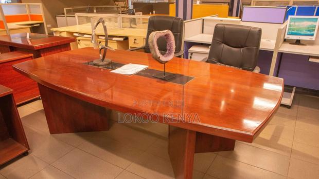 Boardroom Table: 3000mm Mahogany Boardroom Table - thumbnail 3