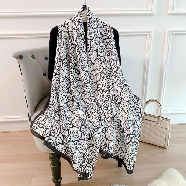 Ladies Long Large 180*90CM for Luxury Designer Silk Shawl - thumbnail 5