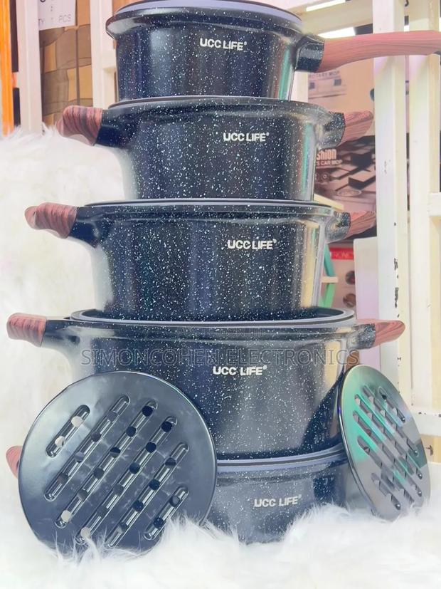 Ucc Black 12pcs Cookware Set - main view
