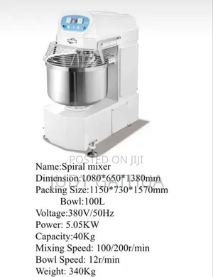 Spiral Mixer 100ltrs