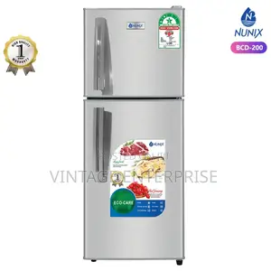 Nunix Fridge 210L Double Door Refrigerator With Handles