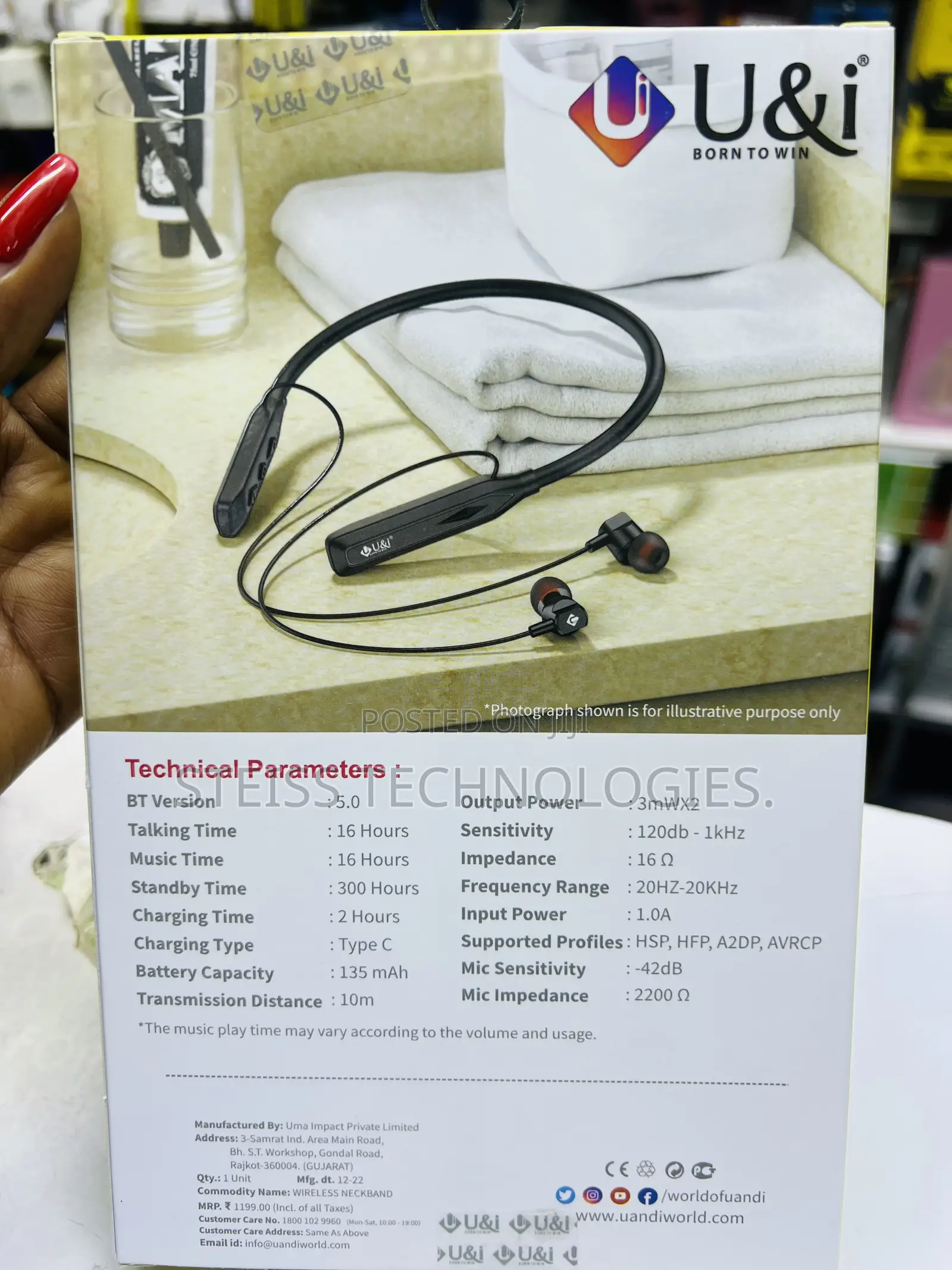 U I Wirelesa Neckband.