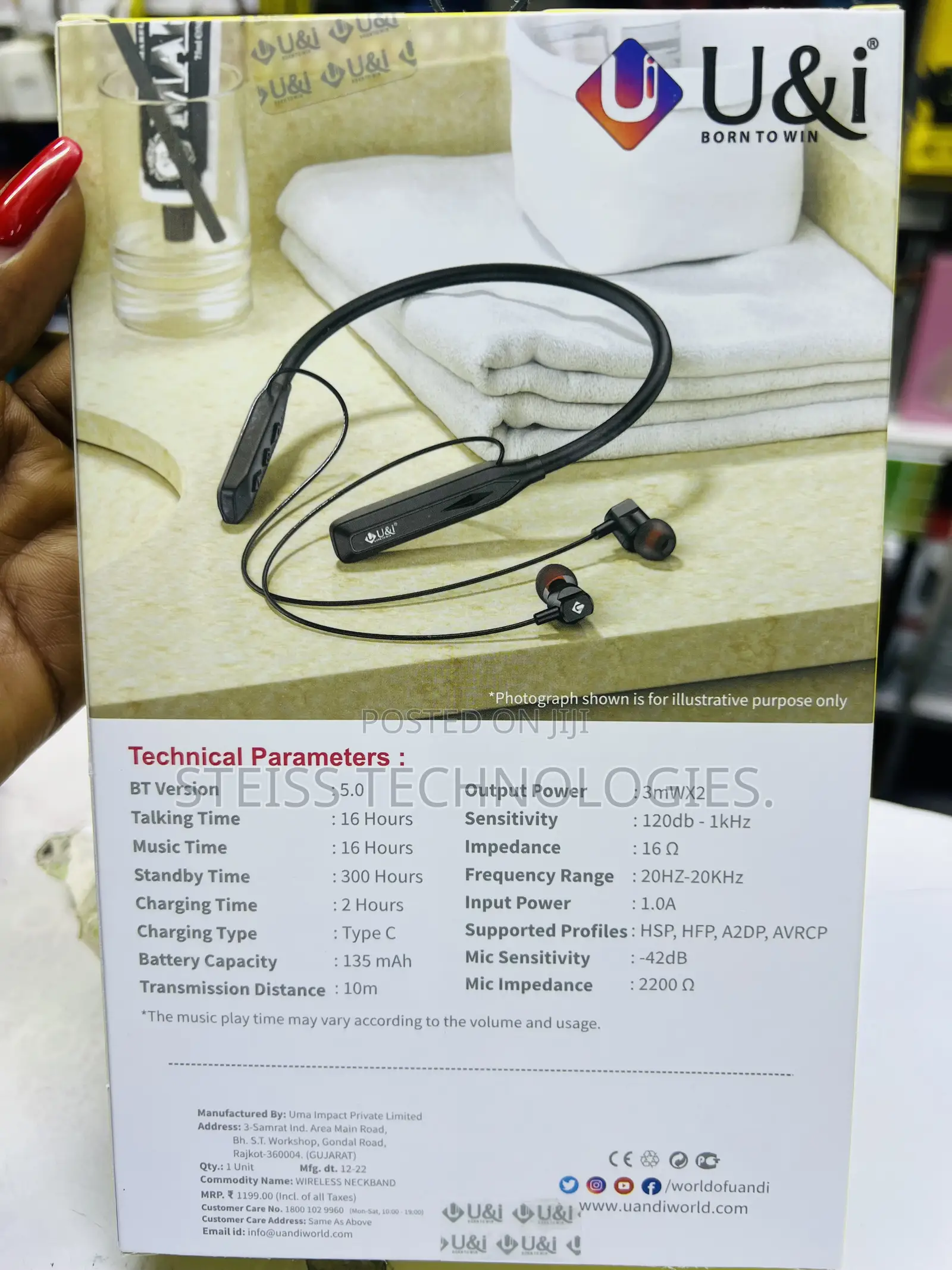 U I Wirelesa Neckband.