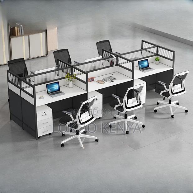 Workstation: 6-User Wooden Office Workstation
