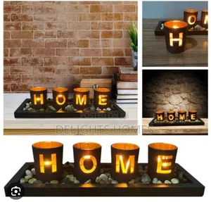 HOME - Branded 4pc Glass Candle Holder Set_pa