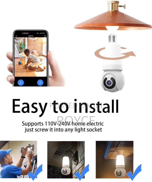 Auto-Rotating Wifi Camera Bulb - thumbnail 4