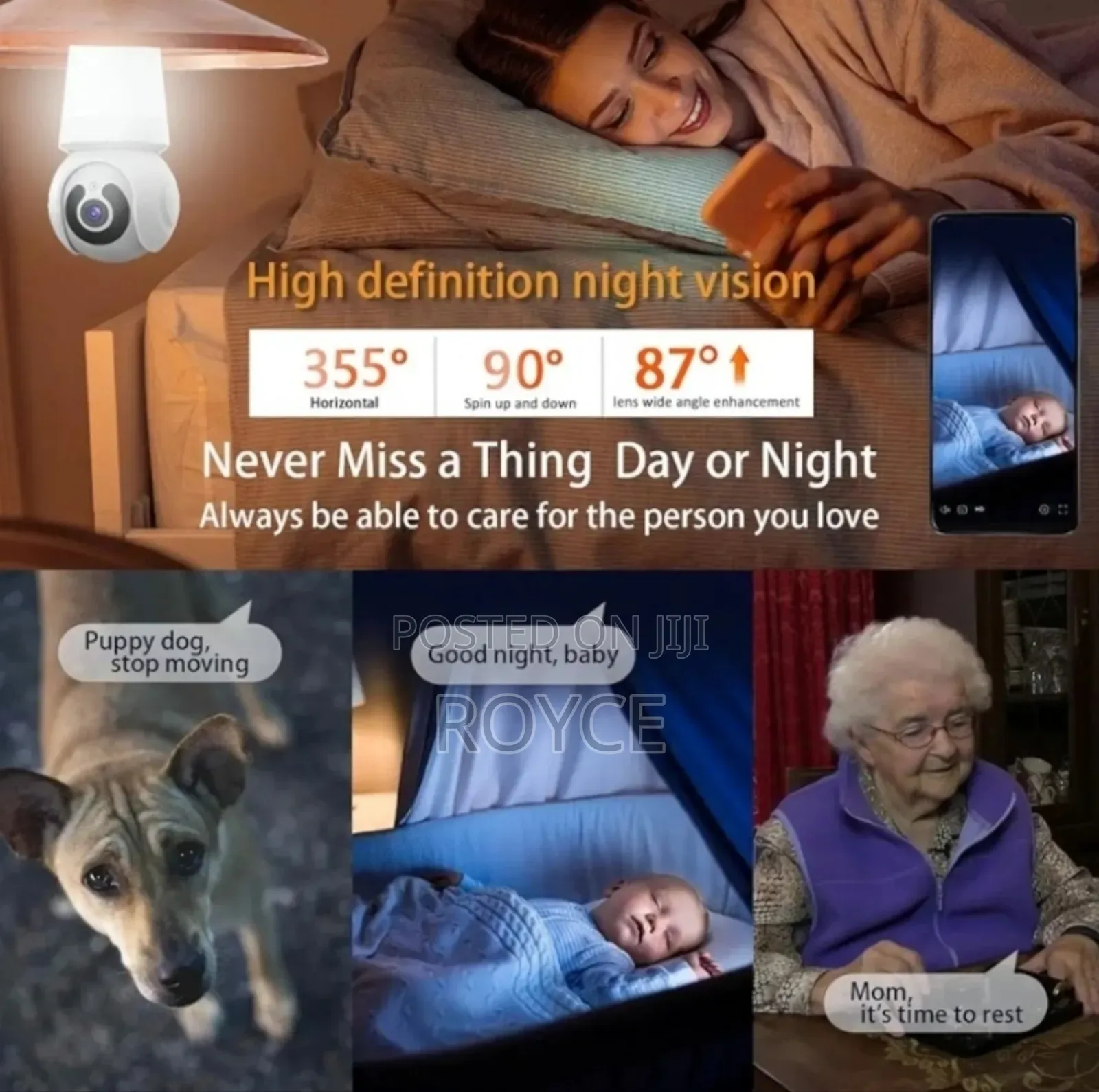 Auto-Rotating Wifi Camera Bulb