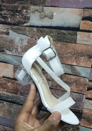 White Kids Chunky Heels - thumbnail 2