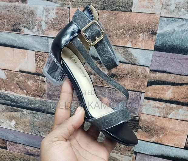 White Kids Chunky Heels - thumbnail 3