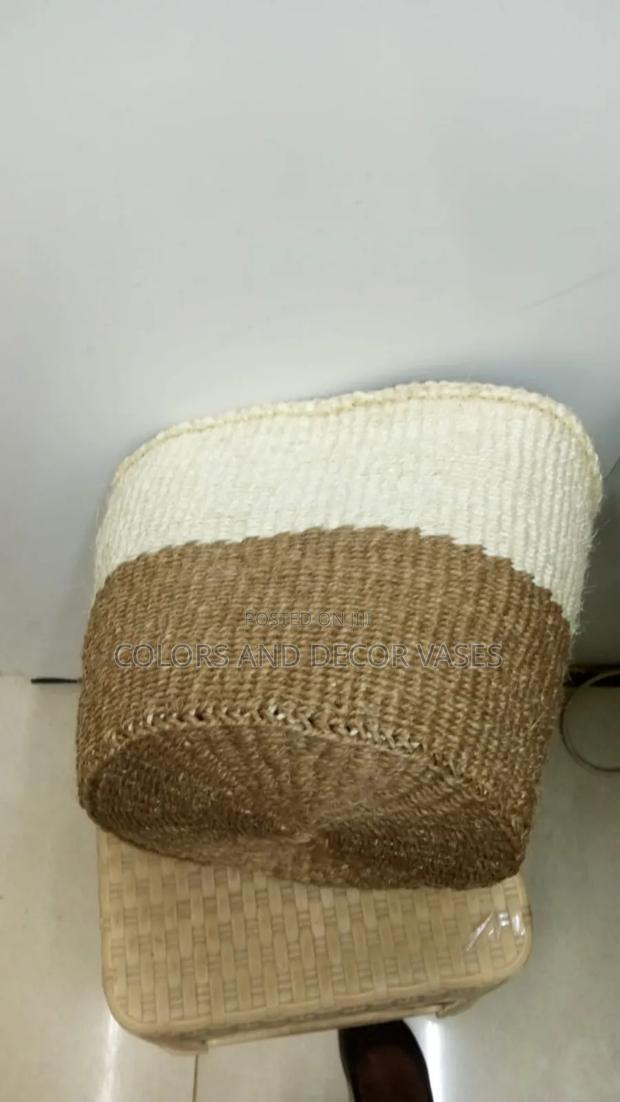 Baskets Brown With White Sisal - main view