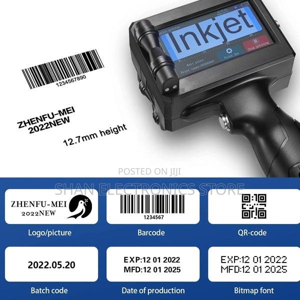 Date Code Barcode Logo at Handheld Inkjet Batch Code Printer - main view