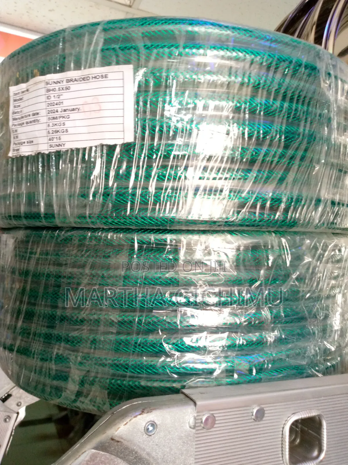 Green Braided Heavy Duty Hose Pipe