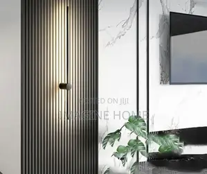 Light Grey Fluted Wall Panels and White Marble Sheets