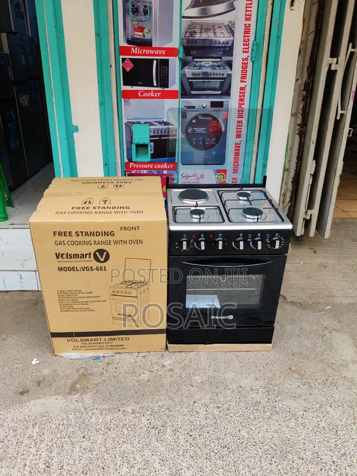 *Volsmart Standing Cooker 3G+1E Jet Burners