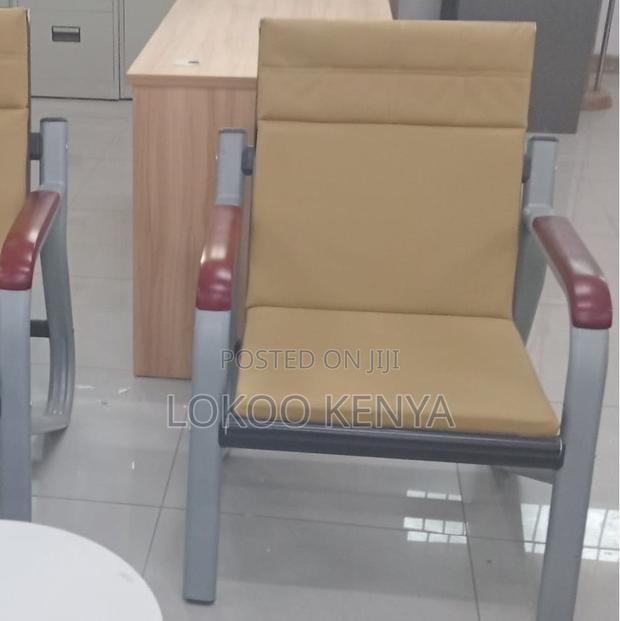 Reception Sofa: 5-Seater Brown Reception Office Sofa - thumbnail 6
