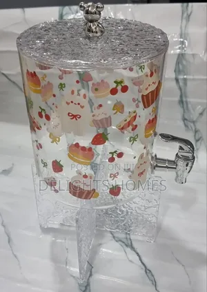 FLOWERLY CLEAR 3.6L Borosilicate Glass Bucket Dispenser_pa